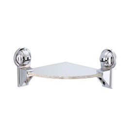 FECA FE-B1007 - Soporte de pared rectangular impermeable transparente, Angular, Corner, Cromado