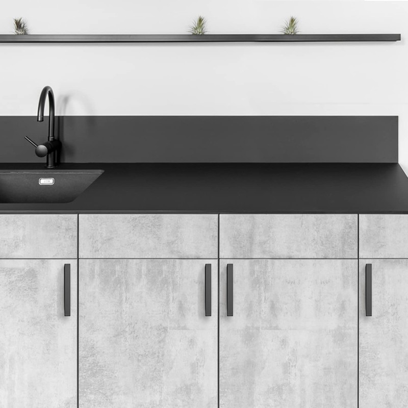 Ravinte Black Cabinet Pulls 5 Inch Square Kitchen Cabinet Handles