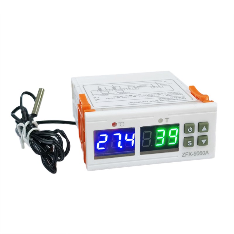 ZFX-9060A Digital Temperature Controller Intelligent Temperature Regulator AC110-220V 10A Timing