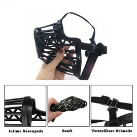 Basket Muzzle for Dogs, Prevents Biting, Chewing and Barking, Muzzle for Small, Medium and Large Dogs, Adjustable and Safe Breathable (XS)