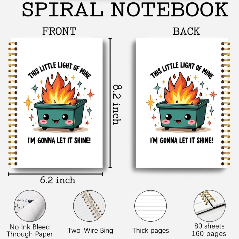Guymn This Little Light of Mine Dumpster Fire Notebook, Dumpster