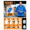 33,000ft Men's Packable Rain Jacket Lightweight Rain Shell Jacket with