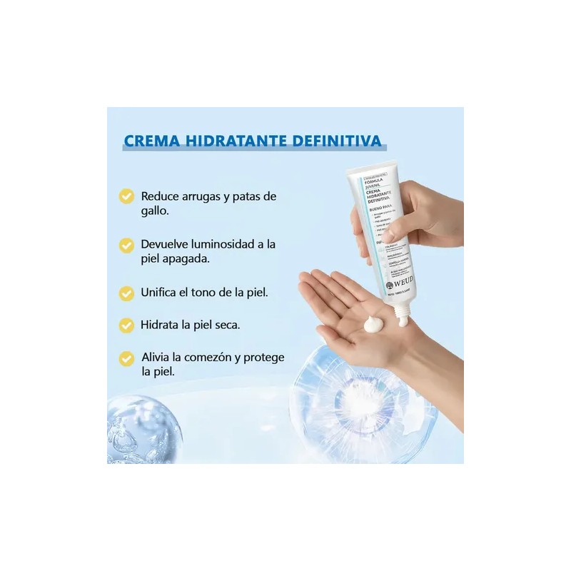 Kit Facial Weud Antiarrugas Hidratante Reparar Crema Sérum