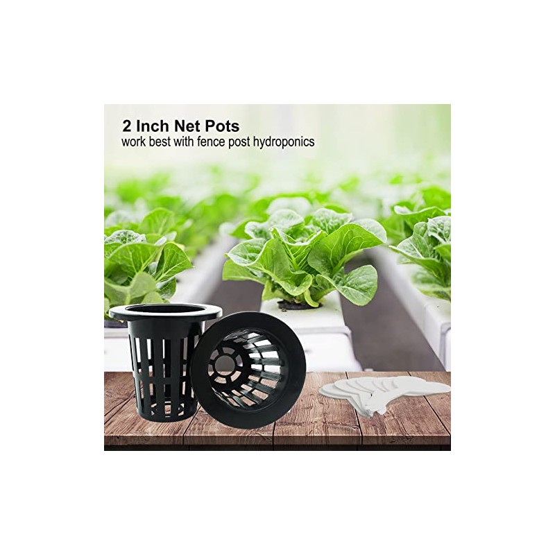 100 Pack 2" Heavy Duty Net Pots for Hydroponics &