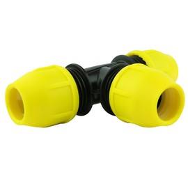 HOME-FLEX Underground IPS Yellow Poly Gas Pipe Tee (1/2)