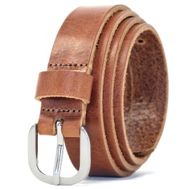 Ashford Ridge Women's Italian Leather Belt – Genuine Full Grain Leather, Stylish & Durable Belt for Jeans and Dresses, 25mm Real Leather Belt in Black, Brown and Tan