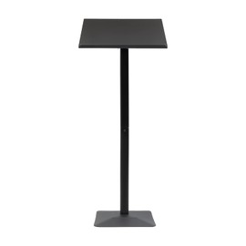 Floor Lecterns Podiums Stand, Black Podium Portable Presentation Concert Podium, Silver Metal Body and Base 46.5 Inch Height Floor Standing Lectern Pulpit Desk