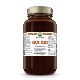 GUI Zhi (Cinnamomum Cassia) Dry Twig Glycerite, Made in Hawaii, Organic Raw Materials, All Natural, Vegan, Lab Tested Alcohol-Free Liquid Extract - 32 fl.oz
