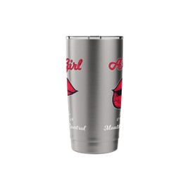 Aries Girl March April Mouth Can't Control birthday Stainless Steel Insulated Tumbler