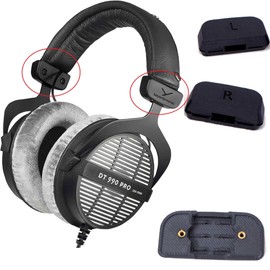 Slider Cover for Beyerdynamic DT 770, DT 770 PRO, DT 880, DT 880 PRO, DT 990, DT 990 PRO, DT 790, DT 797, HS 200 Dyn, HS 400, MMX 300 - Durable Slider Covers with Metal Inserts and screws