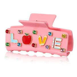 PHALIN Teacher Hair Clips for Women School FRI-YAY Pencil TEACHER Hair Claw Clips Back to School Teacher Accessories Outfits Appreciation Gifts (Pattern A)