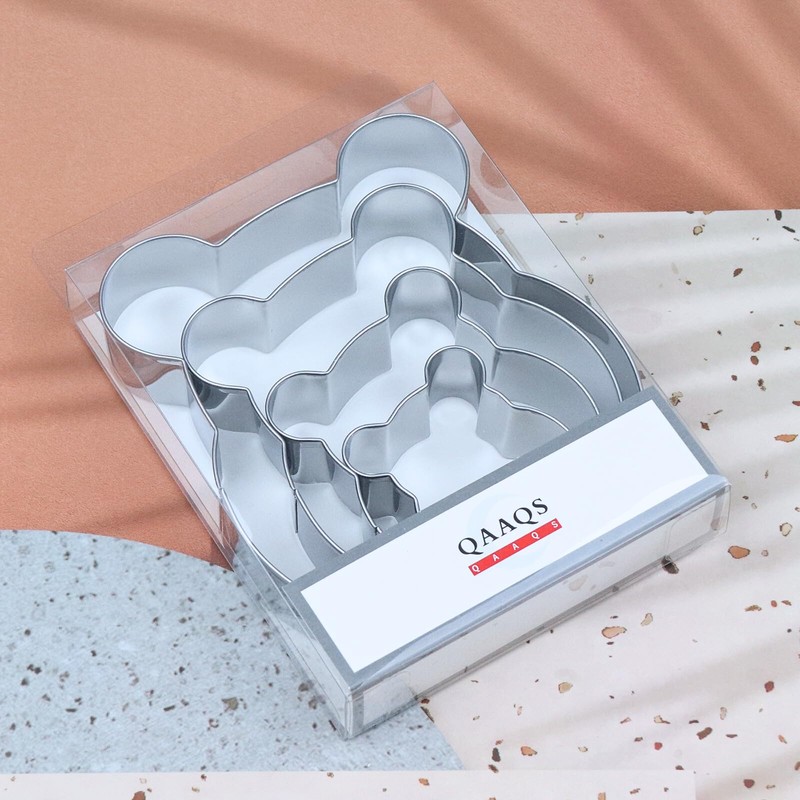 Bear Cookie Cutter Set Large Small Mini - 5", 4",