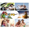YAMEIZE Retro Square Double Bridge Sunglasses for Women Men Vintage