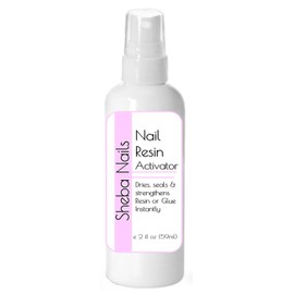 SHEBA NAILS Nail Resin Activator 2oz Spray - Strawberry Scent Nail Glue Dry Spray for Nail Wraps, Repairs, Nail Tips and Nail Art