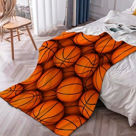 DUISE Basketball Blanket Gifts for Adults Kids, Christmas Birthday Valentine's Day Soccer Baseball Throw Blanket Super Soft Lightweight Flannel Fleece Blankets for Bed Couch Sofa