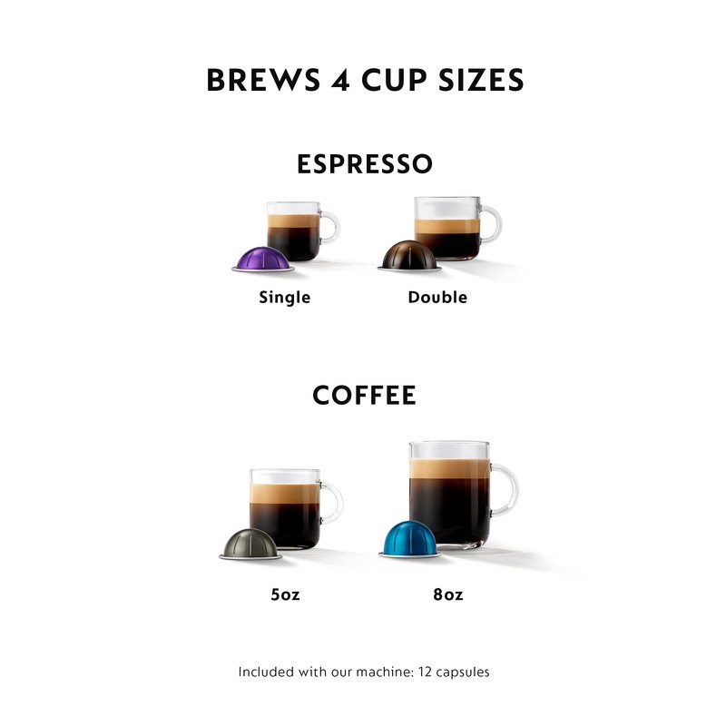 Nespresso Vertuo Next Coffee and Espresso Maker, Machine Only, 1260