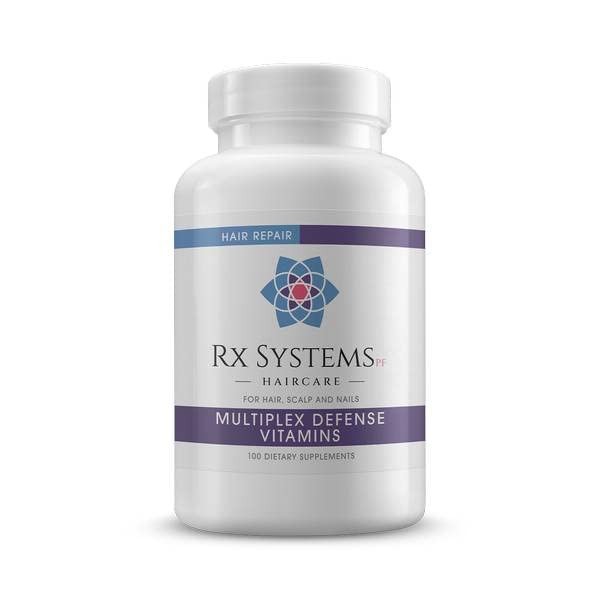 Rx Systems PF Multiplex Defense Vitamins - Promotes Healthy Hair Growth, Nail and Skin Health - Vegetarian Hair Supplement for All Your Daily Vitamins- 90 Day Supply
