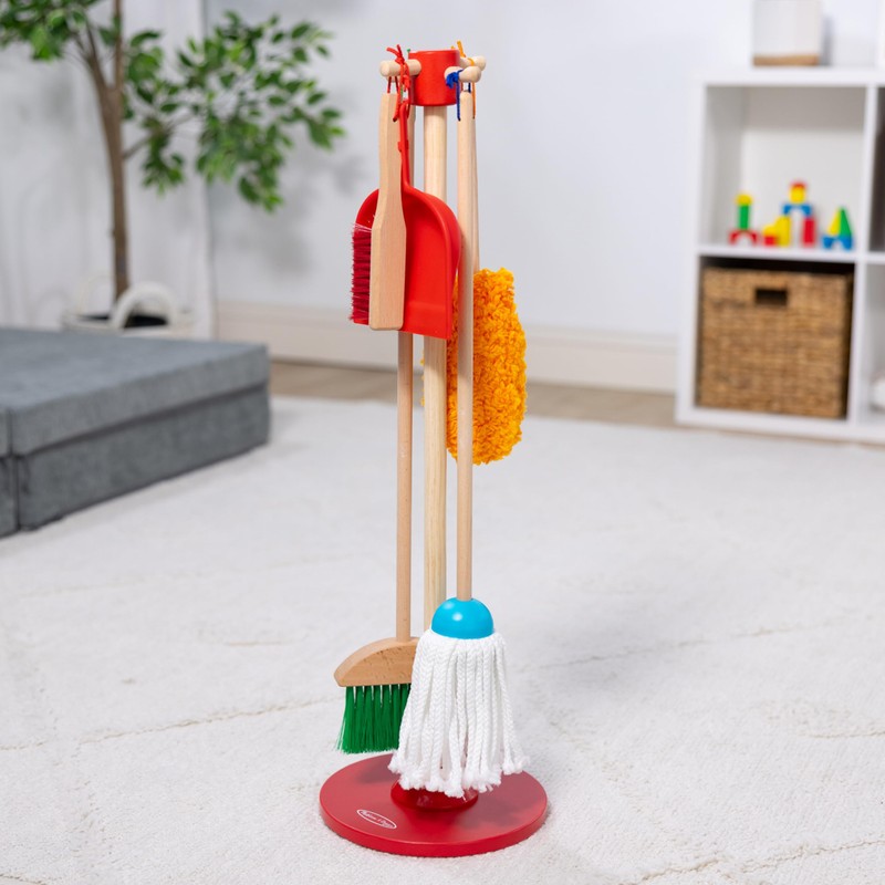 Melissa & Doug Dust Sweep Mop, 6-Pc. Toddler Cleaning Set