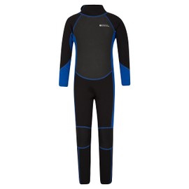 Mountain Warehouse Kids Full Wetsuit - 2.5mm Thickness, UPF50+ Sun Protection, Neoprene Children's Wetsuit, Flat Seams & Easy Glide Zip Swimming Wetsuit Charcoal 3-4 Years
