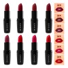 Labiales Bissu Humectantes Tonos Rojos Oscuros 8 Piezas