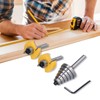 Router Bit 1/4in Shank Multi Grooved with 6Pcs Bearing 1/8in