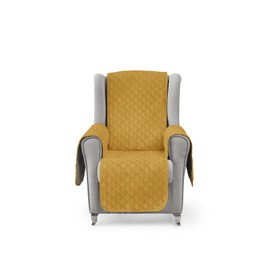 Textil-home Relax Luka Armchair Protector (Pack of 2 Units), 1 Seater 55 cm - Sofa Throw Reversible Padded Sofa Protector Mustard