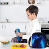 JIMOWANG Blue Wolf Insulated Lunch Bag with Shoulder Strap and