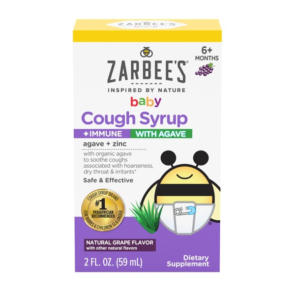 Zarbee's Baby Cough Syrup + Immune with Organic Agave +