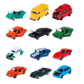 Dickie Majorette 212052010 Vintage Miniature Vehicles – Die Cast Assortment, 6 Different Models, 7, 5 cm