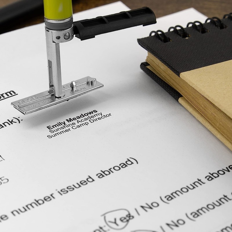 Heri Metal Signature Stamp Pen with Free Engraving - Silver