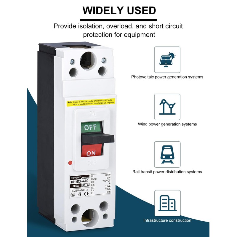 DIHOOL 300 Amp Heavy Duty Battery Disconnect Switch, DC Circuit