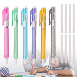 Eraser Pen, Pen-Style Eraser, Erasers, Erasing Pen, Plug-In Eraser, Pack of 6 Erasers, 8 Pieces Replacement Eraser Refills