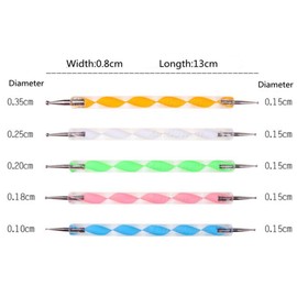 COMIART Ball Styluses Dotting Tool Set for Embossing Pattern Clay Sculpting,Nail Art