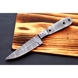 Damascus Custom Made Hand Forged Damascus Steel Blank Blade Chef Steak Knife 2859