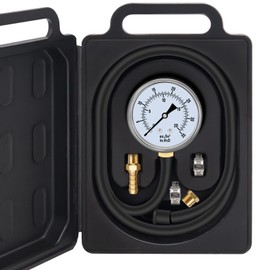 FANOVO Natural Gas or LP Gas Manifold Pressure Test Kit, LP Gas Pressure Tester, Gas Manometer, Natural Gas Meter, 0-35" W.C, 1/8” NPT Brass Connector, 40" Length Hose