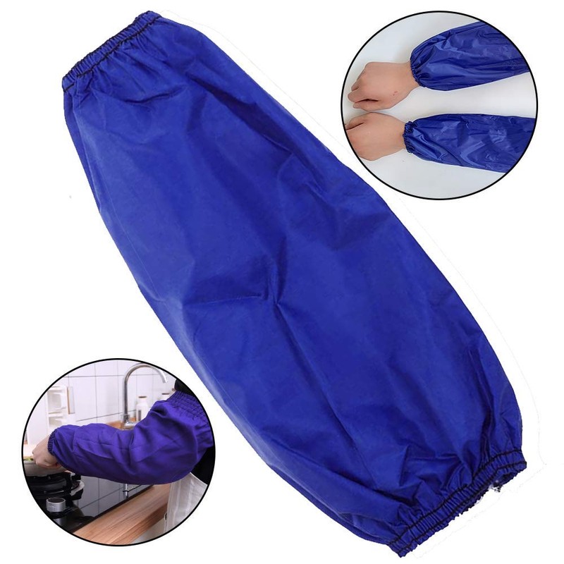 JINRETUTE 2 Pairs Waterproof Oilproof Arm Sleeves Oversleeves Waterproof Kitchen