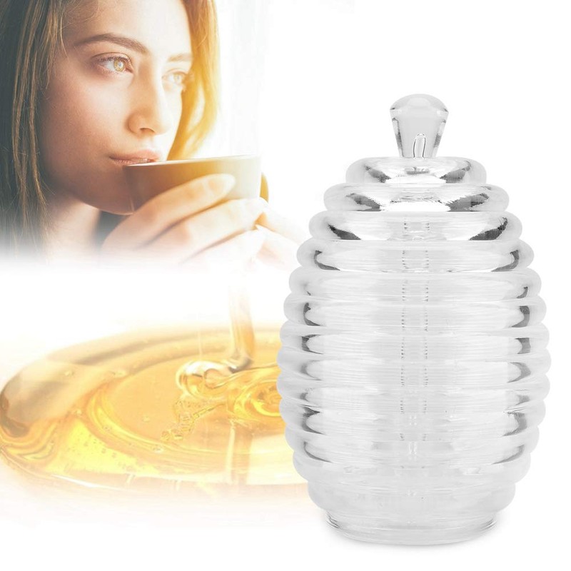 VOBOR Honey Jar with Dipper - Honey Bee Pot, Professional