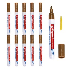YZZQ 10-Piece Tile Repair Kit - Wall Grout Color Pen, Gap Filler, Renew Marker for Tiles, Floor, Kitchen, Bathroom (Fawn)
