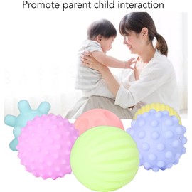 Juego de 6 Bolas Sensoriales para Bebés, Texturizadas Multicolor Elásticas Suaves Juguetes para Apretar para Desarrollo Temprano y Diversión en el Hogar