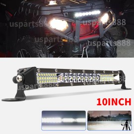usparts888  10inch LED Work Light Bar Spot Flood Fit Polaris Ranger Can-Am UTV ATV
