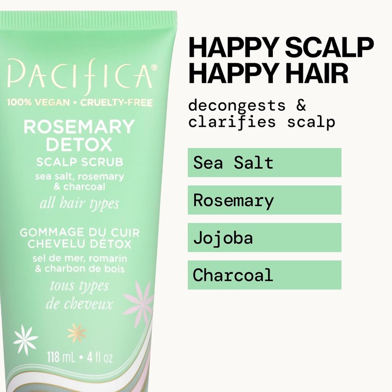 Exfoliante para cuero cabelludo Pacifica Desintoxicante de Romero – 687735641502