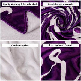 Best Mum Ever Blanket Mum Blanket Flannel Blanket for Mum Gift for Mum for Women on Her Birthday from Daughter Son(Purple)