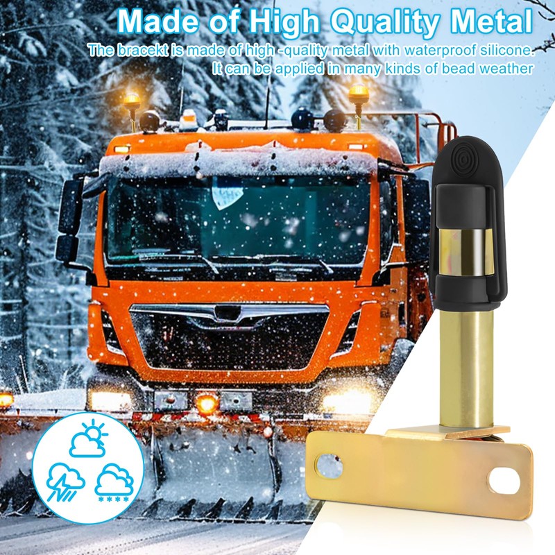 Biqiure 1PC Beacon Mounting Bracket,Rotating Flashing Amber Beacon Mount Bracket