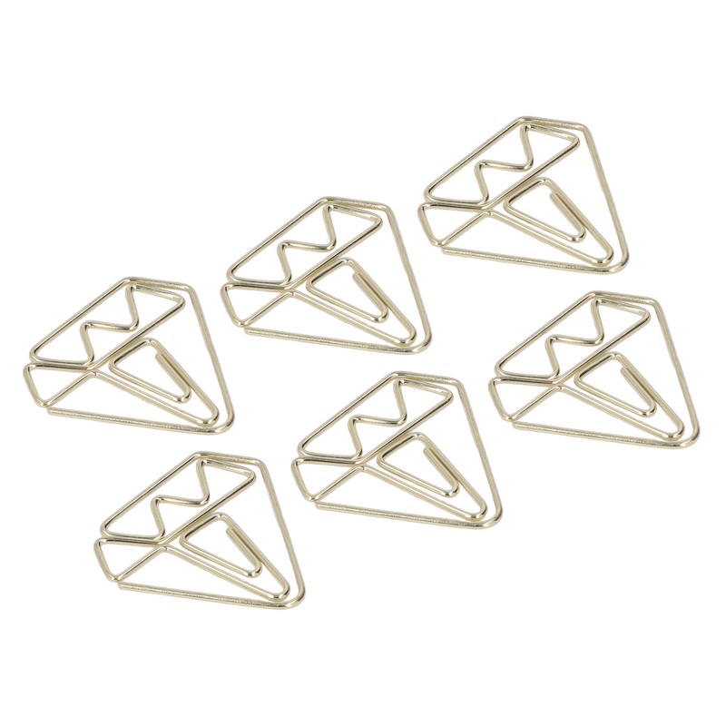 100pcs Metallic Paper Clips Golden Electroplating Process Anti Rust Paper