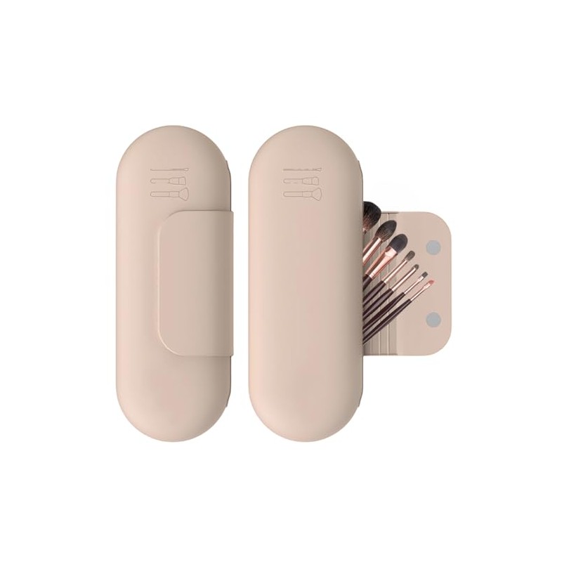 Estuche para Brochas de Maquillaje de Silicona, con Cierre magnético