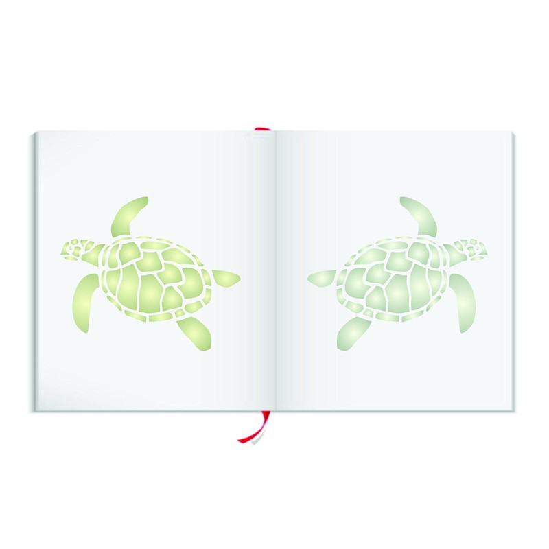 Schildkröten-Schablone – 9 x 7,5 cm (S) – Wiederverwendbare Meer