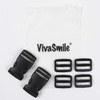 VivaSmile Side Release Plastic Buckle, Pack of 2 (Single Pull,