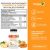 Renew Actives Ginger Turmeric Curcumin Capsules - Potent Antioxidant with