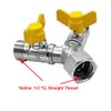 BesNPT G1/2" Female x Male x Male Y-Shape 3-Way Shut-Off
