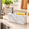 Kitchen Soap Dispenser with Sponge Holder for Sink Organization –